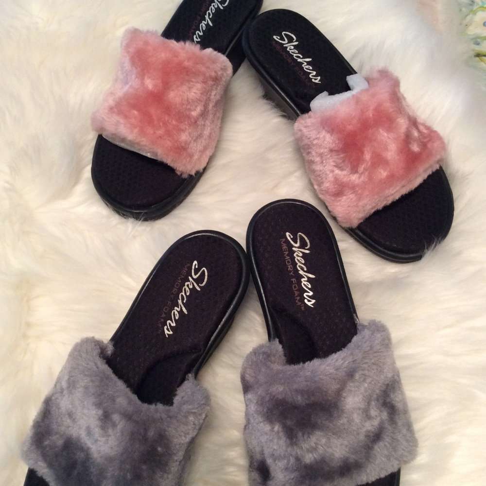 Skecher's dress sandals, size 7, pink and grey